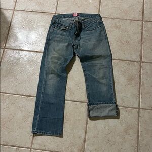 abercrombie & fitch y2k new size 2 jeans low rise fold up or reg. junior/women